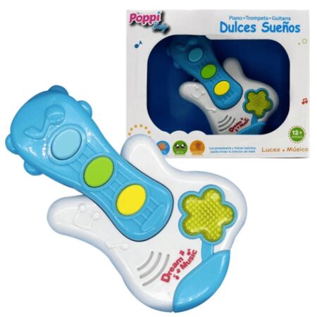 Juguete Guitarra C Luz Y Sonidos Poppi 6739