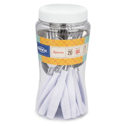 Juego De Cubiertos 20 Piezas Itaparica Blanco Brinox 6000707