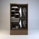 Placard Corredizo 1,20 2 Cajones 2 Zapateros Nogal L. Gris C. Tables - Miniatura 5