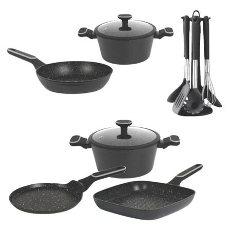 Set Bateria Carol 14 Piezas Induccion Negro