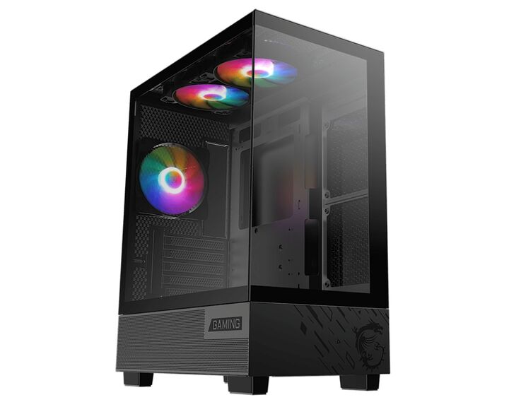 Gabinete MSI PAG PANO M110A Mid-Tower  TG x2 RGB Fan x3 Black - Vista principal