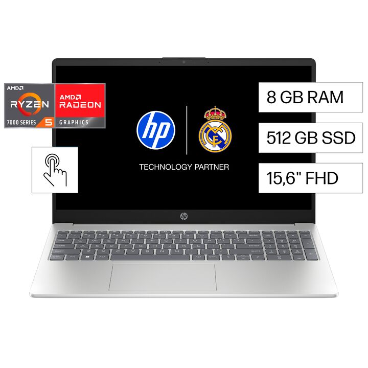 NOTEBOOK HP (14-EM0252LA) R5-7520U 8GB 512GB 14 FHD W11HSL (B9TM1LA#AC8) - Vista principal