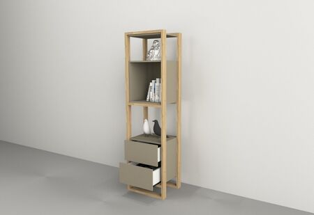 Columna 0,48m 2 Cajones Olmo F. Negro M. Tables