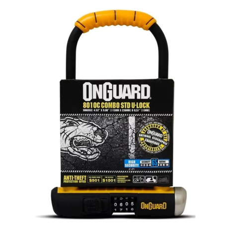 Traba U Candado Bicicleta Moto Onguard Bull Dog 8010c - Vista principal