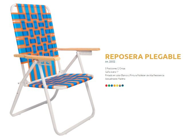 Reposera Plegable Descansar 5 Posiciones CCintas 20002 - Vista principal