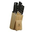 JUEGO DE CUCHILLOS DE COCINA ELECTROLUX, CON AFILADOR Y BASE DE MADERA. (41044558) - Miniatura 2