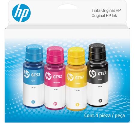 HP Pack Botellas GT52|53 Combo 4 colores CMYB (9342)