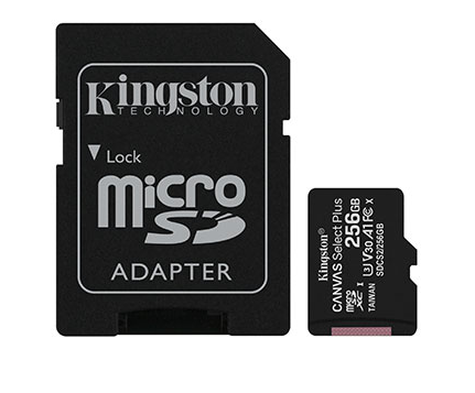 Micro SD 256Gb C10 Kingston Canvas Select Plus