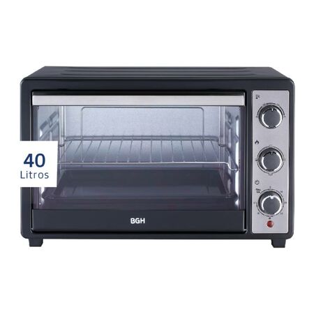 HORNO ELECTRICO BGH BHE40M23N - 40LTS, 1500W, 4 NIV. DE TEMP/3 NIV. DE COCCION