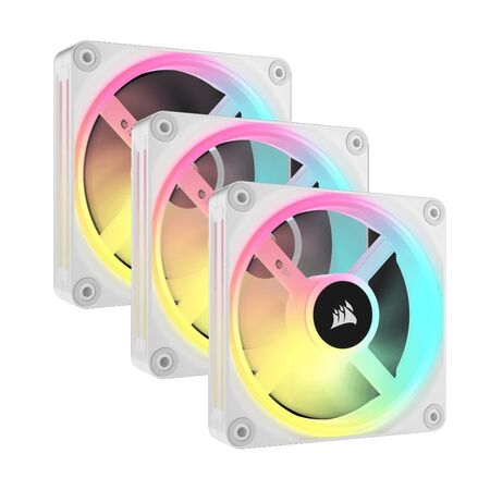Fan Cooler Corsair iCUE LINK QX120 RGB 120mm Magnetic Dome White Pack x3