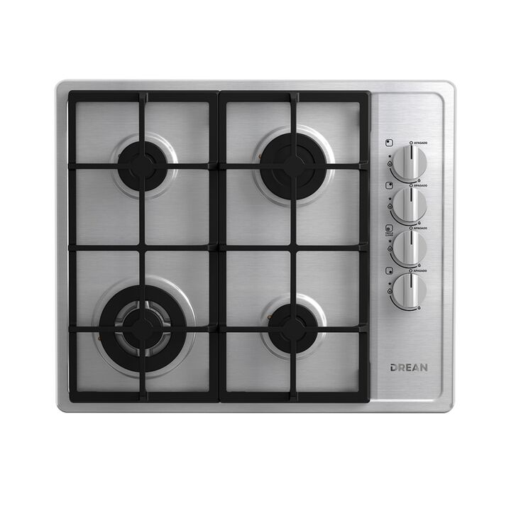 ANAFE A GAS DREAN AGDR60EIA1 - 60CM, 4 HORNALLAS, PARRILLA FUNDICION, INOX - Vista principal