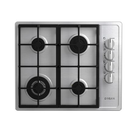 ANAFE A GAS DREAN AGDR60EIA1 - 60CM, 4 HORNALLAS, PARRILLA FUNDICION, INOX