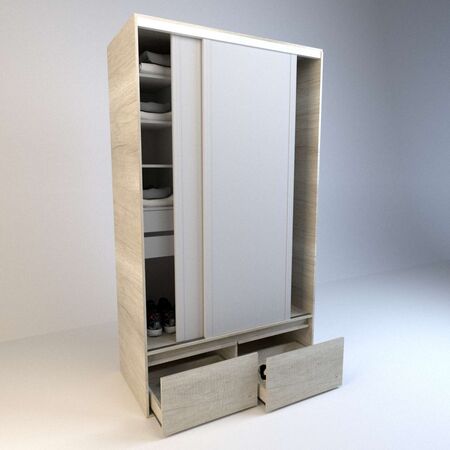 Placard Corredizo 1,20 2 Cajones 2 Zapateros Nevado Everest Tables