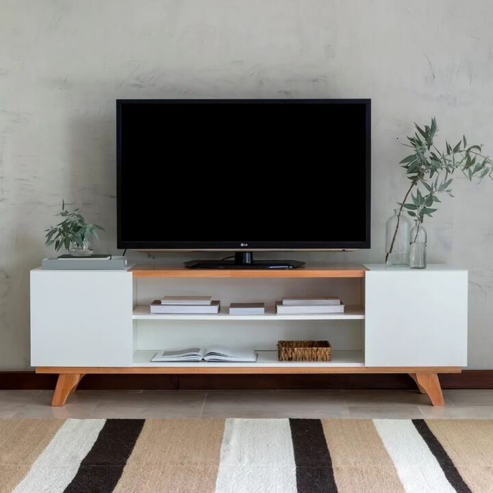 Mueble TV cpuertas Kali 1.50 blanco TVKALI15M1EU - Vista principal