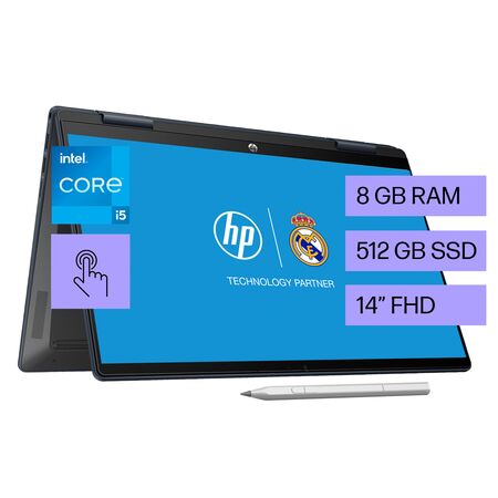 NOTEBOOK HP PAVILION X360 CONVERTIBLE (14-EK0008LA) I5-1235U 8GB 512GB 14" FHD W11H (A1UC3LA#ABM)
