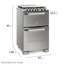 Cocina ELECTROLUX 56DXQ Doble Horno gas  electrico Inox 56CM - Miniatura 1