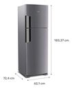Heladera Top Mount No Frost Whirlpool Wrm42hk 386 Lts Inox - Miniatura 6