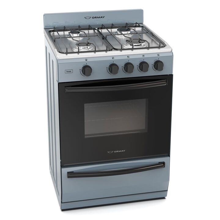 COCINA INOX GRIS MG ORMAY 57.6CM 4 HORNALLAS CLASE A+ - Vista principal