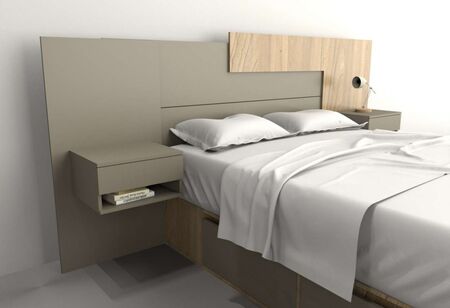 Respaldo Box 1,40m.y 1,60m. Olmo F. Gris C. Tables