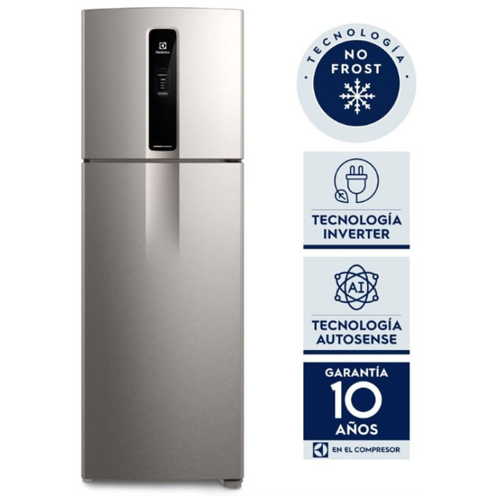 Heladera Electrolux 408L If43S No Frost Inv Inox - Vista principal