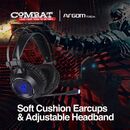 Auriculares Gamer Argomtech Combat Hs46 Arg-hs-2846bk Cable - Miniatura 7