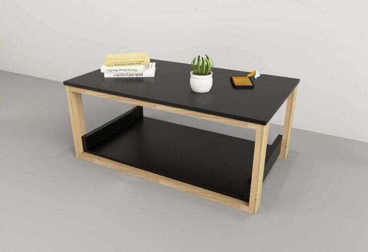 Mesa De Centro 0,90m Olmo F.|negro M. Tables - Vista principal