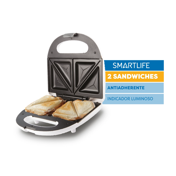 Sandwichera Smartlife SW3383 700W Antiadherente Blanco - Vista principal
