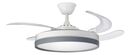 Ventilador De Techo Codini V142b Retrctil Blanco - Miniatura 2