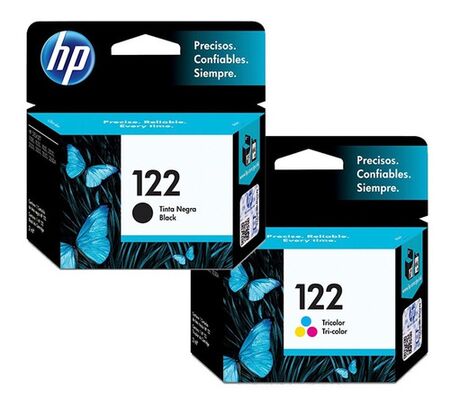 Kit De Cartuchos De Tinta Hp 122 Negro + Tricolor Original