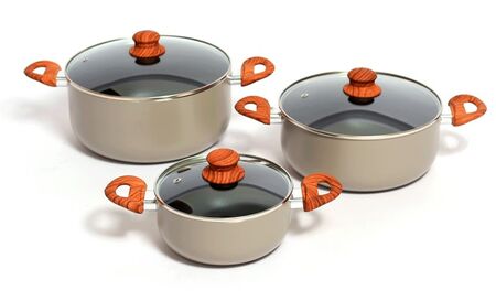 Set Bateria Carol 6 Piezas Antiadherente Gris 37006-Arg