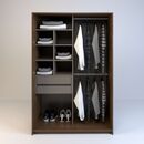 Vestidor 1,20m 2 Cajones Nogal L.|gris C. Tables - Miniatura 1