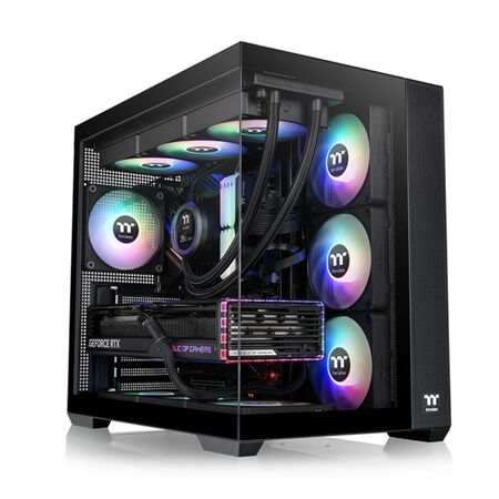 Gabinete TT View 380 Mid-Tower TG x2 Fan ARGB x4 Black