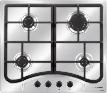Anafe a gas ORMAY SPAZIO IX 4 hornallas acero inox rejillas fundicin