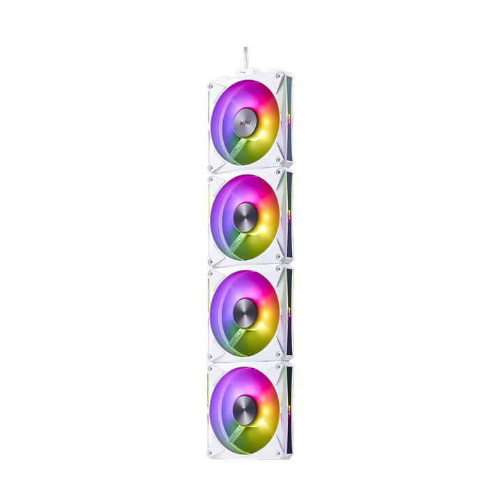 Pack x4 Ventiladores ARGB XPG Hurricane MAG 120 mm Blanco - Vista principal