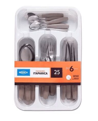 Juego De Cubiertos Itaparica 25 Piezas Warm Grey BRINOX - 6000786 - Vista principal