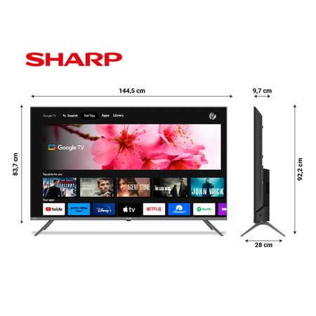 TV Sharp Aquos 65 pulgadas 4K Google