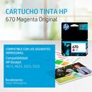 Cartucho de Tinta HP 670 CZ115AL Magenta original 3525 4615 - Miniatura 2