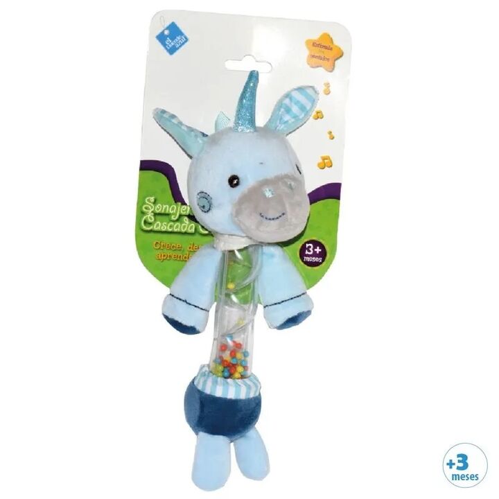 Sonajero Cascabel Colorido Unicornio Celeste 6784 - Vista principal