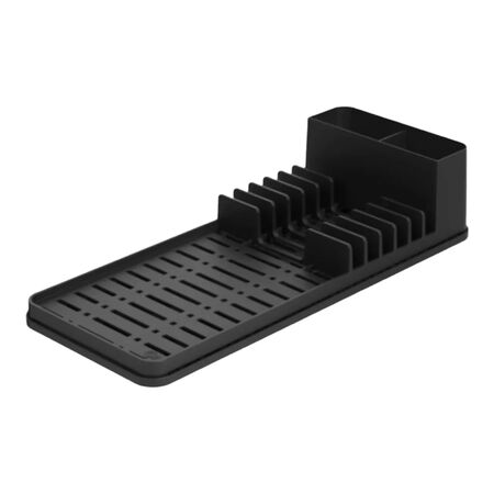 Escurridor De Platos De Plastico C Bandeja Single Coza Negro 170133008