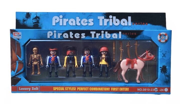 Juego Set Muecos X 6 Piratas tipo Playmobil 7666 - Vista principal