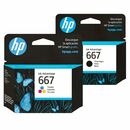 Kit De Cartuchos De Tinta Hp 667 Tricolor + Negro Original - Miniatura 1