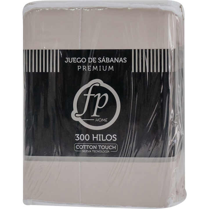 Juego De Sabanas Premium Fp Home 1 Plaza Y Media Natural - Vista principal