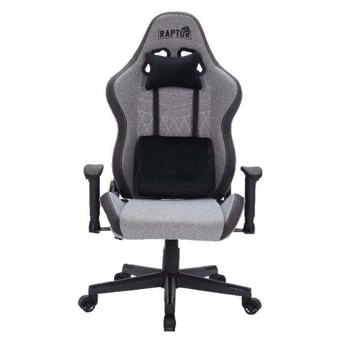 Silla Gamer Raptor Throne R1 Tela Gris - Vista principal