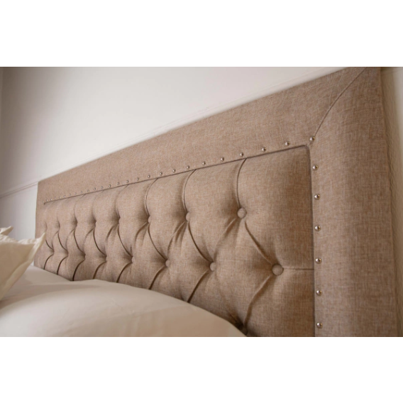 Respaldo capitone simple tachas 200x120 beige - Vista principal