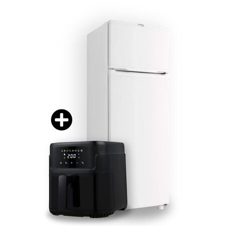 Combo Heladera Eslabón De Lujo 336l Con Freidora Techgo 5l