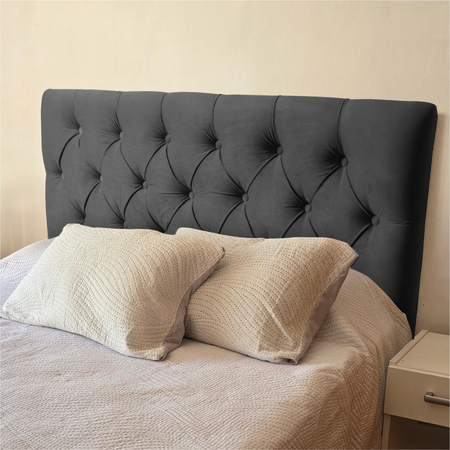 Respaldo de Cama 2 Plazas (140x120 cm)Modelo capitone Azul