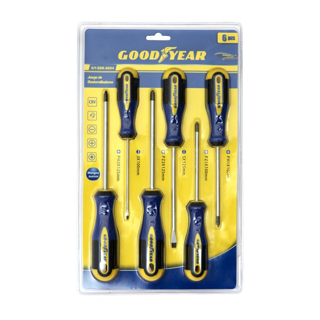 Set de 6 Destornilladores Phillips Goodyear GY-SDK-8004 - Vista principal