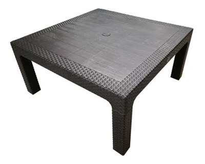 Mesa PVC Quality Plastic Ratona Ratán 70x70