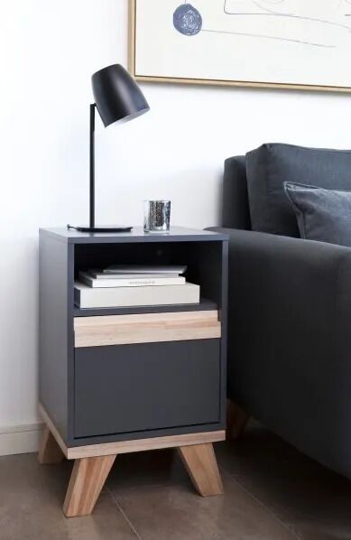 Mesa de Luz Escandinava GRAFITO MLKALIM3DEU - Vista principal