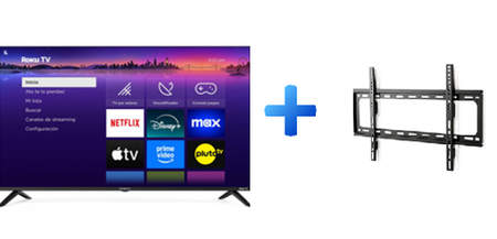 Combo Smart TV 50" Noblex Roku DB50X3500 + Soporte LCD Wall Mount 26" a 63" de Regalo